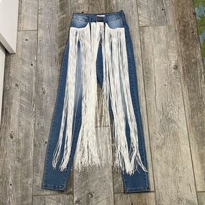 23.  NWT AP BLUE fringe jeans Size: 7